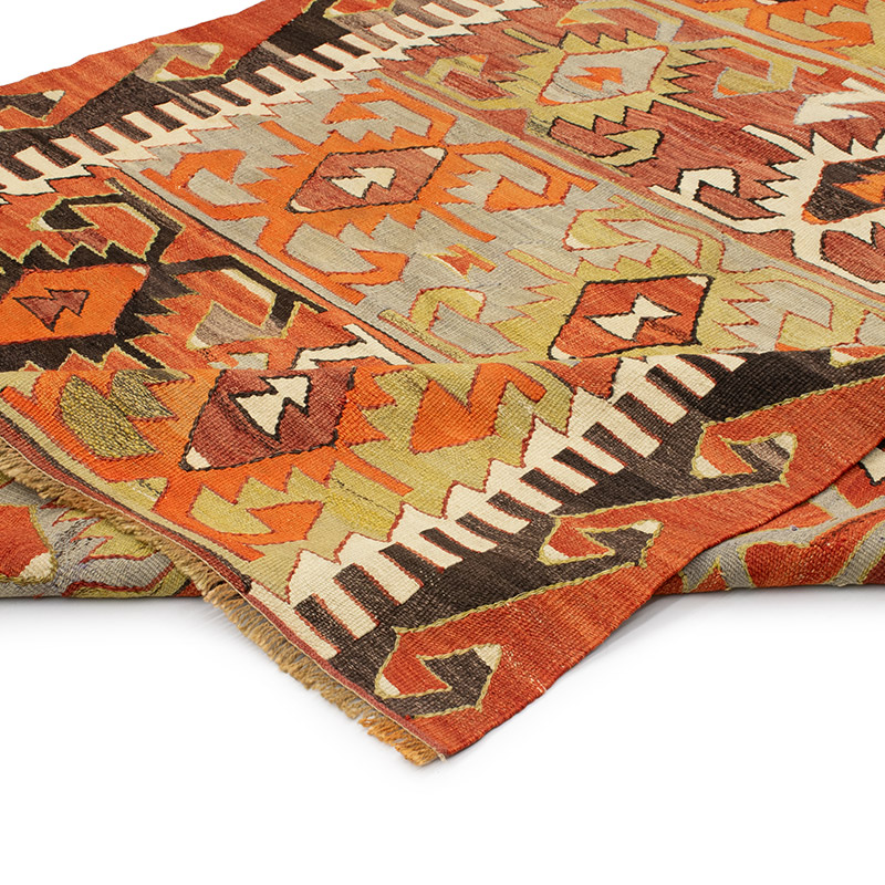 Vintage Konya Kilim Rug - 5'  x 7' 3" (60" x 87") - K0092244