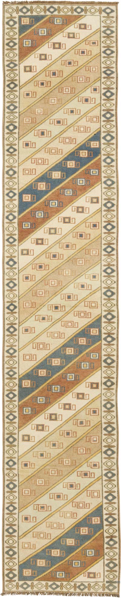 Vintage Turkish Hand-Knotted Runner