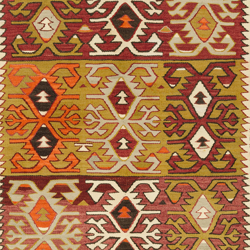 Vintage Konya Kilim Rug - 4' 5" x 8' 9" (53" x 105") - K0092249