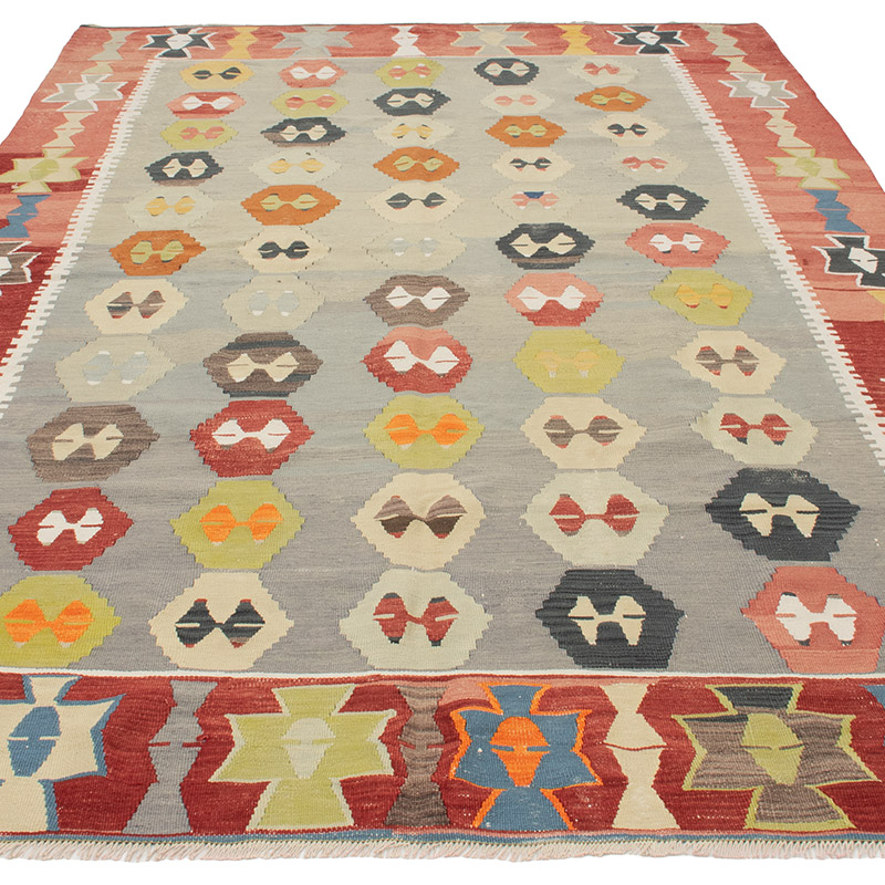 Vintage Manisa Kilim Rug - 5' 9" x 9' 6" (69" x 114") - K0092251