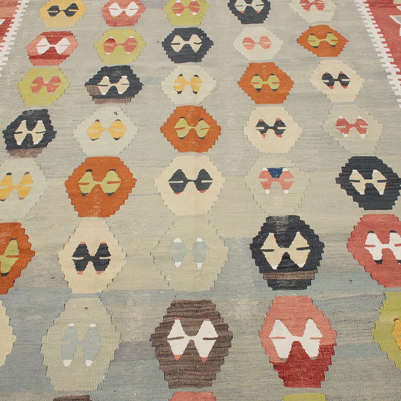 Vintage Manisa Kilim Rug - 5' 9" x 9' 6" (69" x 114") - K0092251