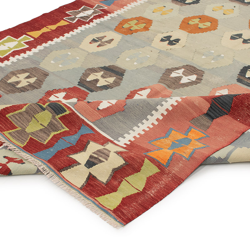 Vintage Manisa Kilim Rug - 5' 9" x 9' 6" (69" x 114") - K0092251