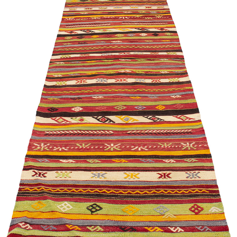 Vintage Afyon Kilim Runner - 2' 3" x 7' 3" (27" x 87") - K0092255