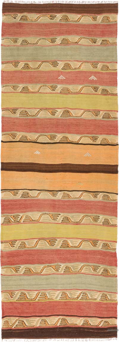 Vintage Sivas Kilim Runner - 2' 7" x 7' 6" (31" x 90")