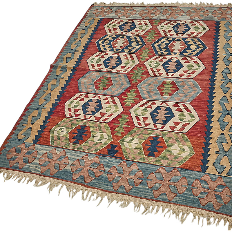 Turkish Handwoven Kilim Rug - K0092261