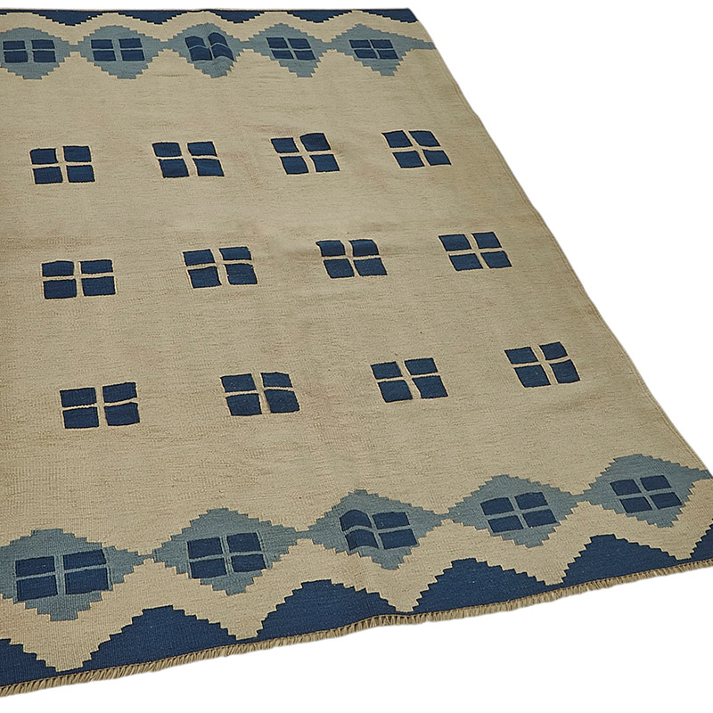 Alfombra Kilim Turca Tejida a Mano - K0092267