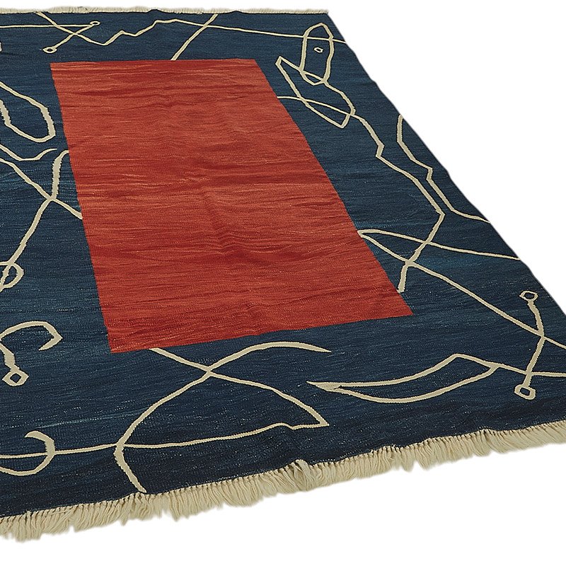 New Turkish Handwoven Kilim Rug - K0092268