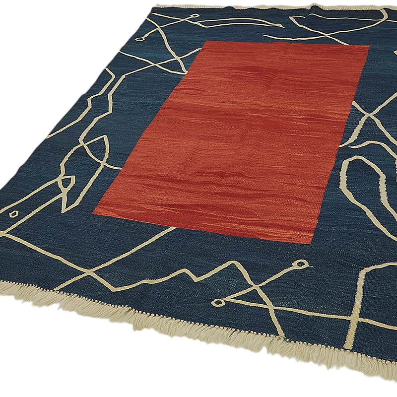 New Turkish Handwoven Kilim Rug - K0092268