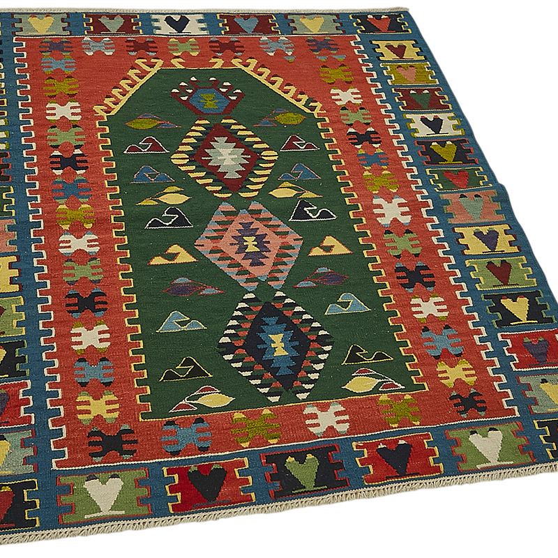 Alfombra Kilim Turca Tejida a Mano - K0092275