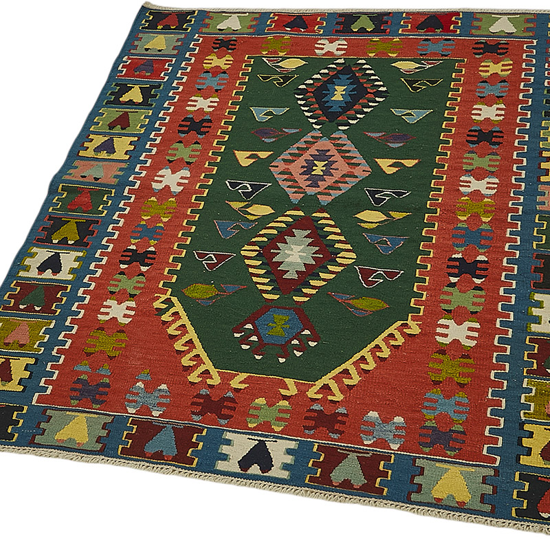 Alfombra Kilim Turca Tejida a Mano - K0092275