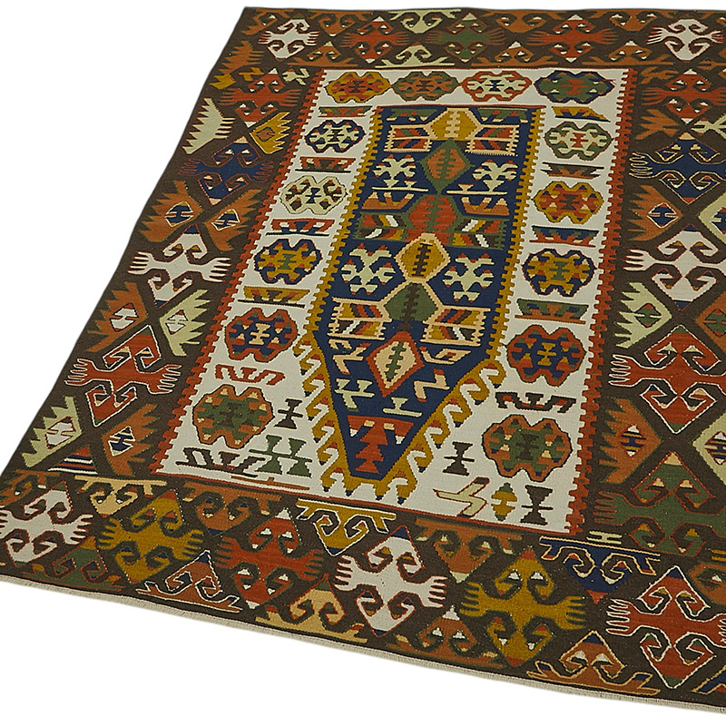 Alfombra Kilim Turca Tejida a Mano - K0092277