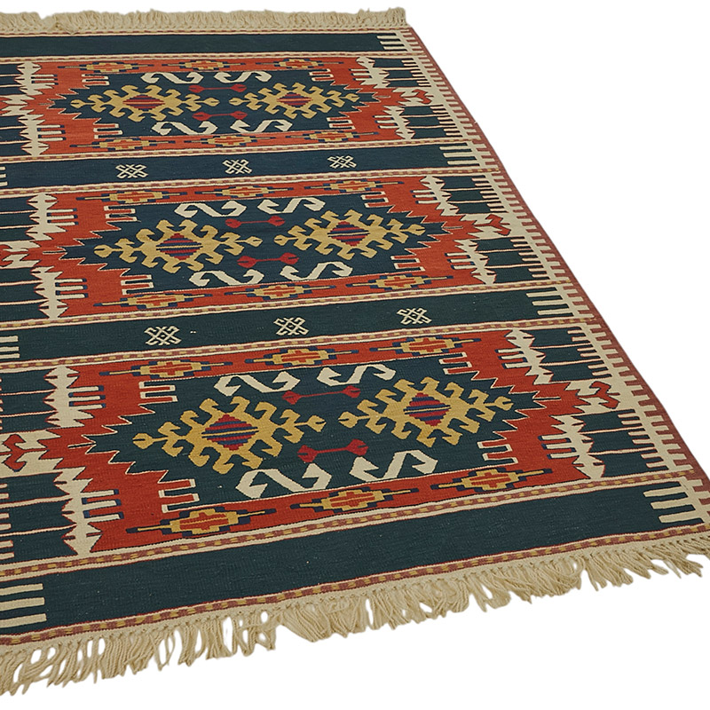 Alfombra Kilim Turca Tejida a Mano - K0092278