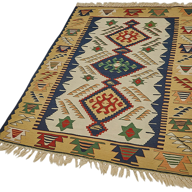 Alfombra Kilim Turca Tejida a Mano - K0092284