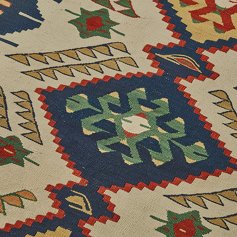 Alfombra Kilim Turca Tejida a Mano - K0092284