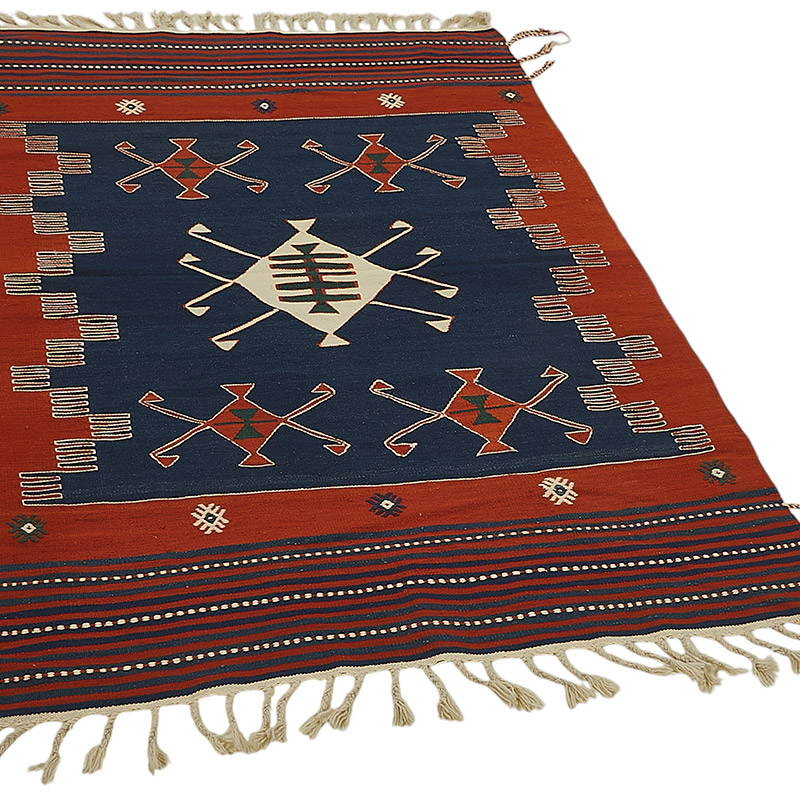 Alfombra Kilim Turca Tejida a Mano - K0092286