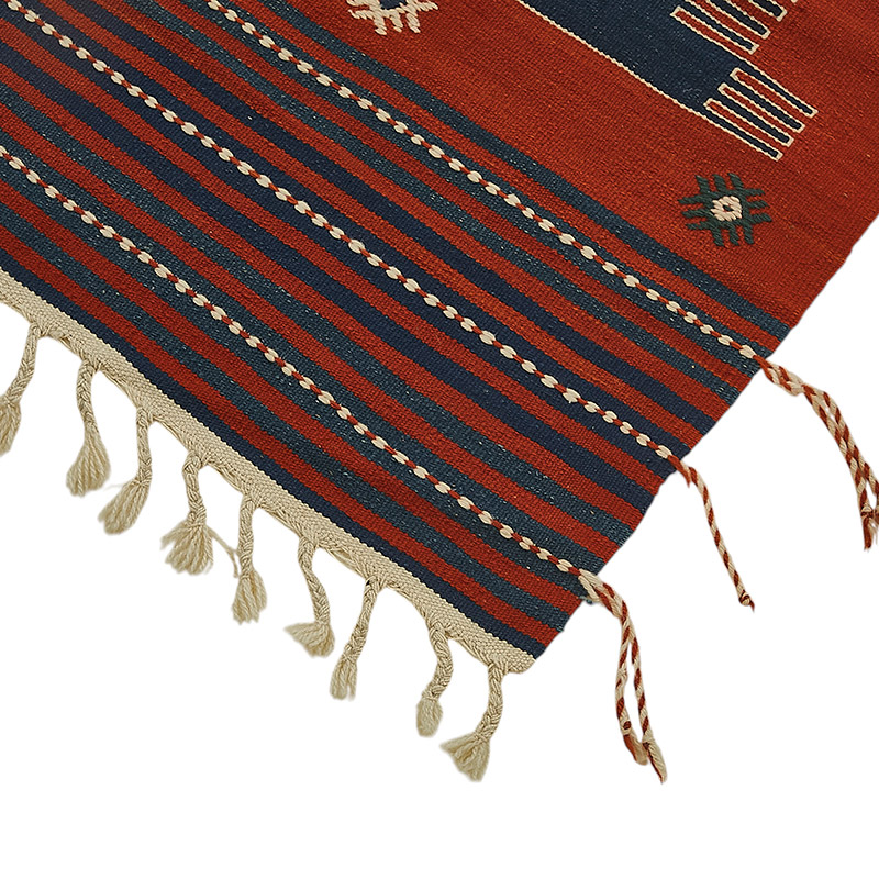 Alfombra Kilim Turca Tejida a Mano - K0092286