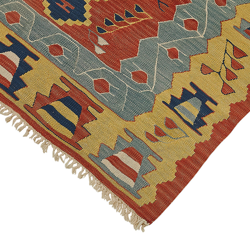 Alfombra Kilim Turca Tejida a Mano - K0092294