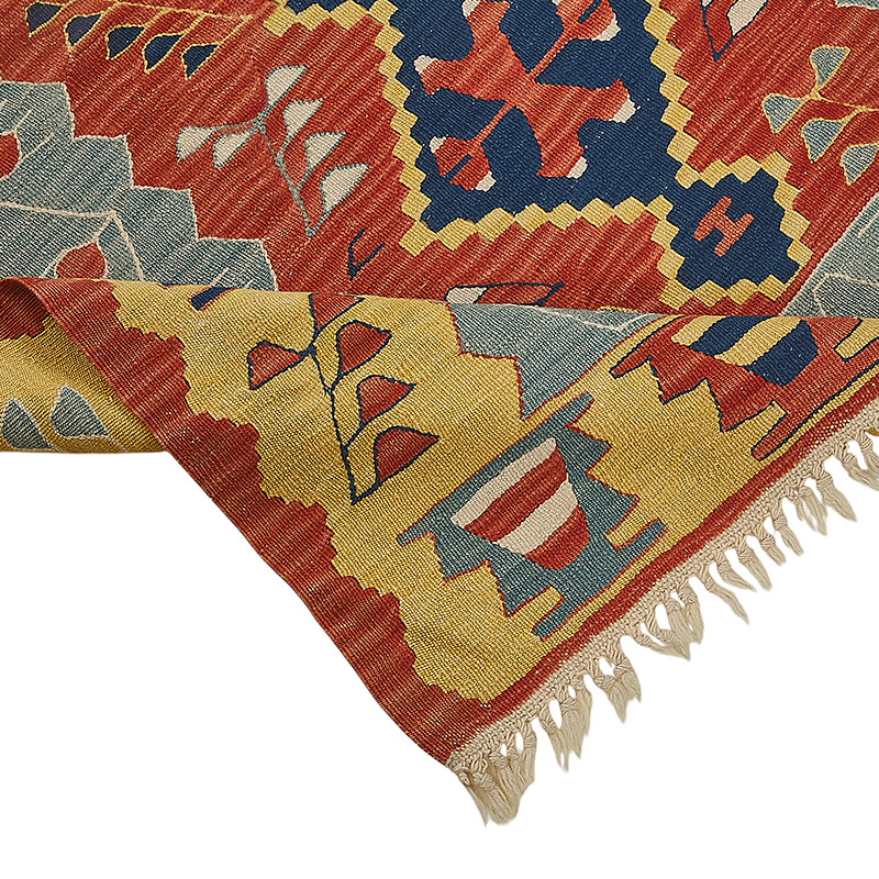 Alfombra Kilim Turca Tejida a Mano - K0092294