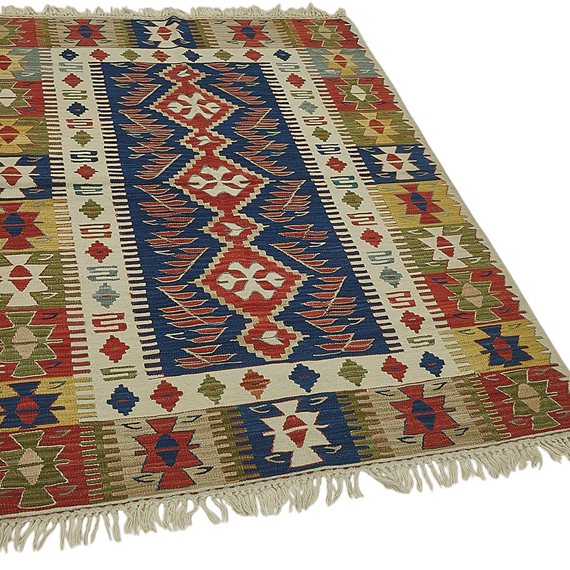 Alfombra Kilim Turca Tejida a Mano - K0092297