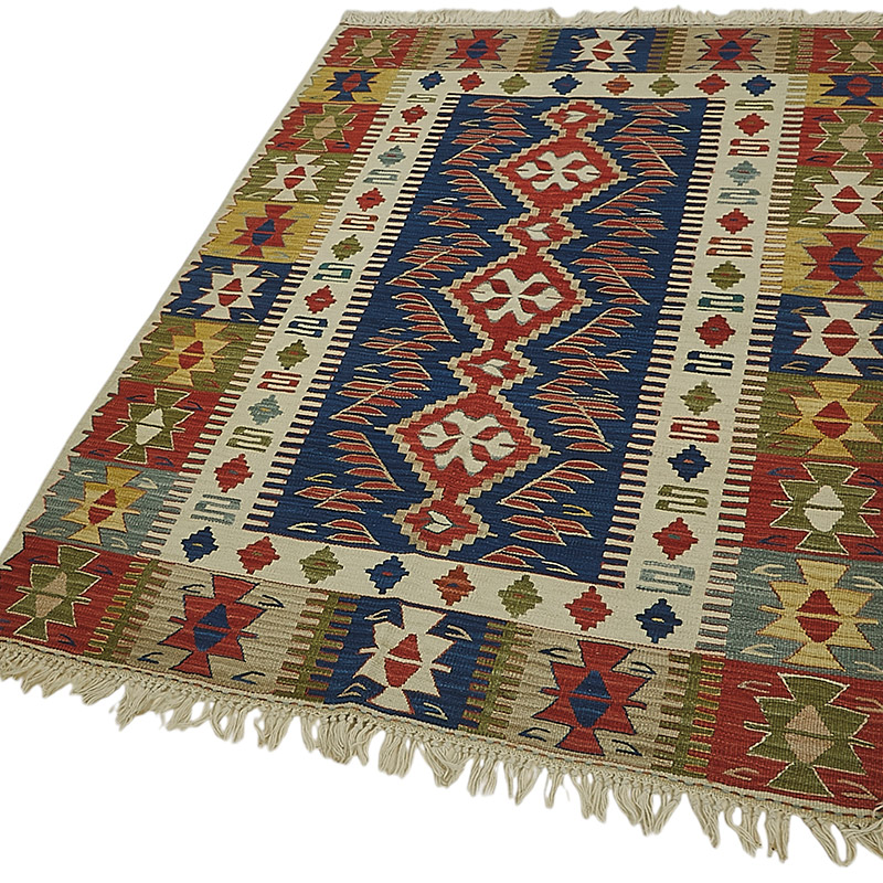 Alfombra Kilim Turca Tejida a Mano - K0092297