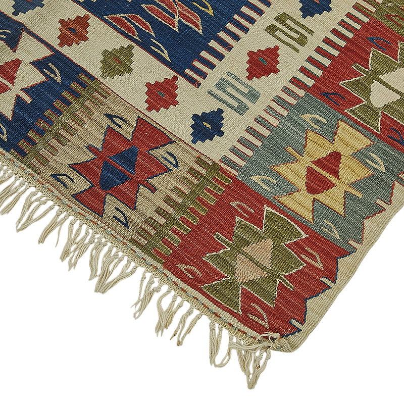 Alfombra Kilim Turca Tejida a Mano - K0092297