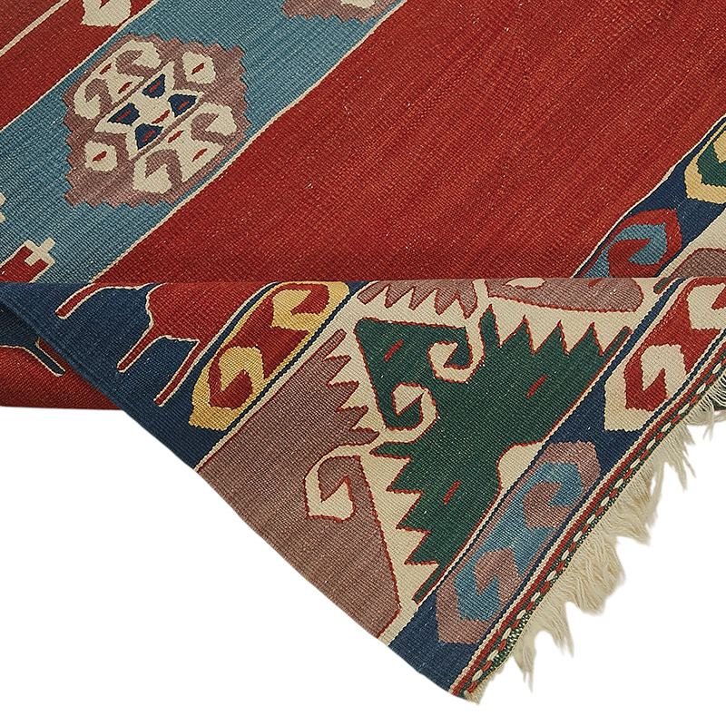 Alfombra Kilim Turca Tejida a Mano - K0092298