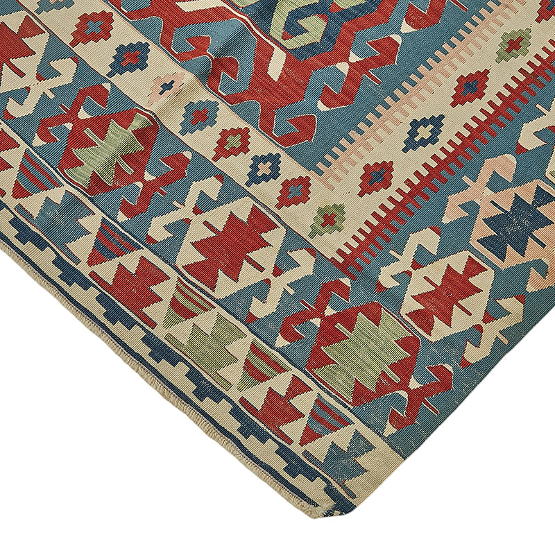 Alfombra Kilim Turca Tejida a Mano - K0092299
