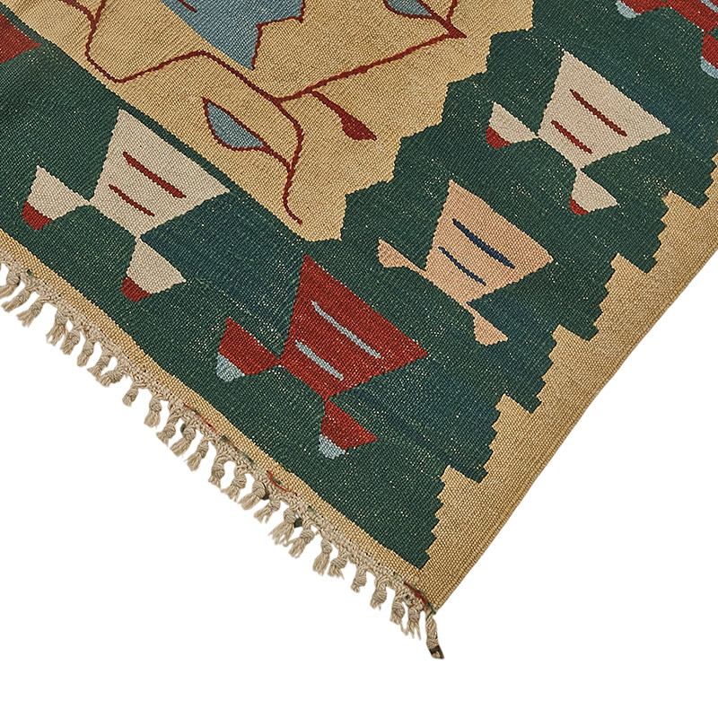 Turkish Handwoven Kilim Rug - K0092300
