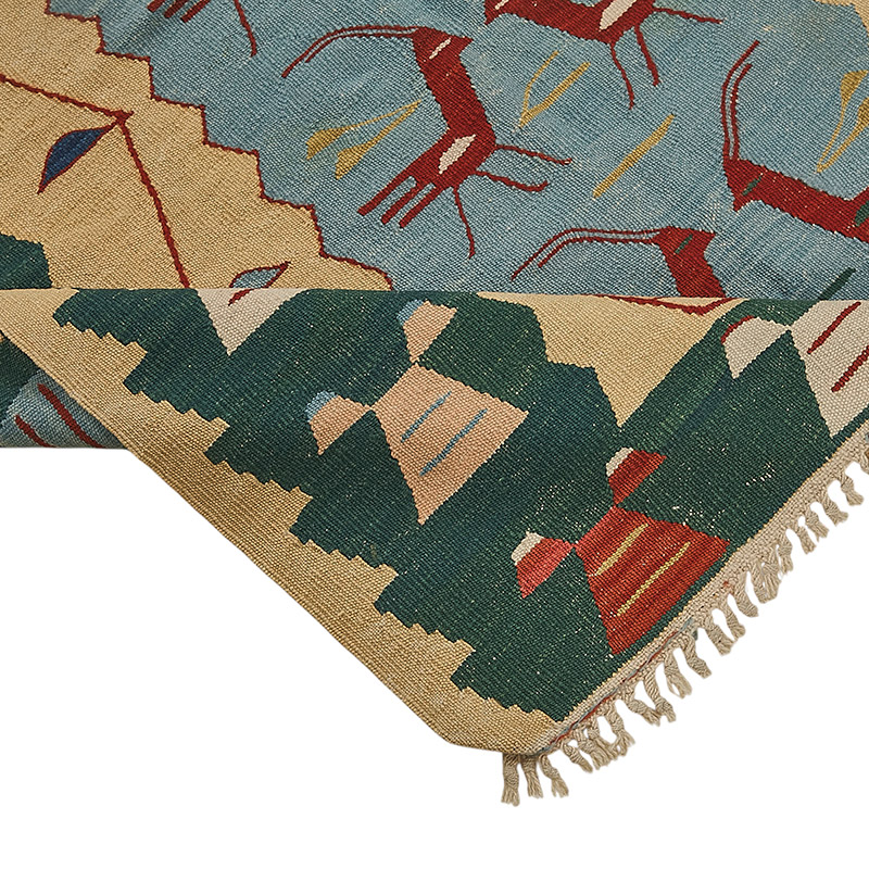 Turkish Handwoven Kilim Rug - K0092300