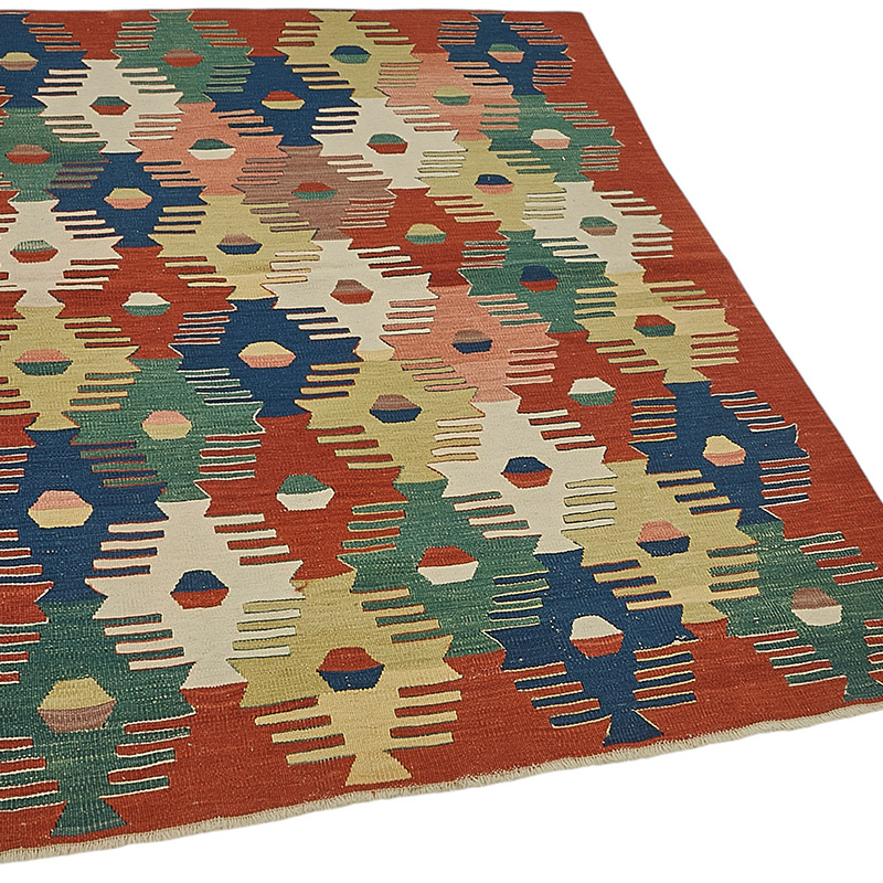 New Turkish Handwoven Kilim Rug - K0092302