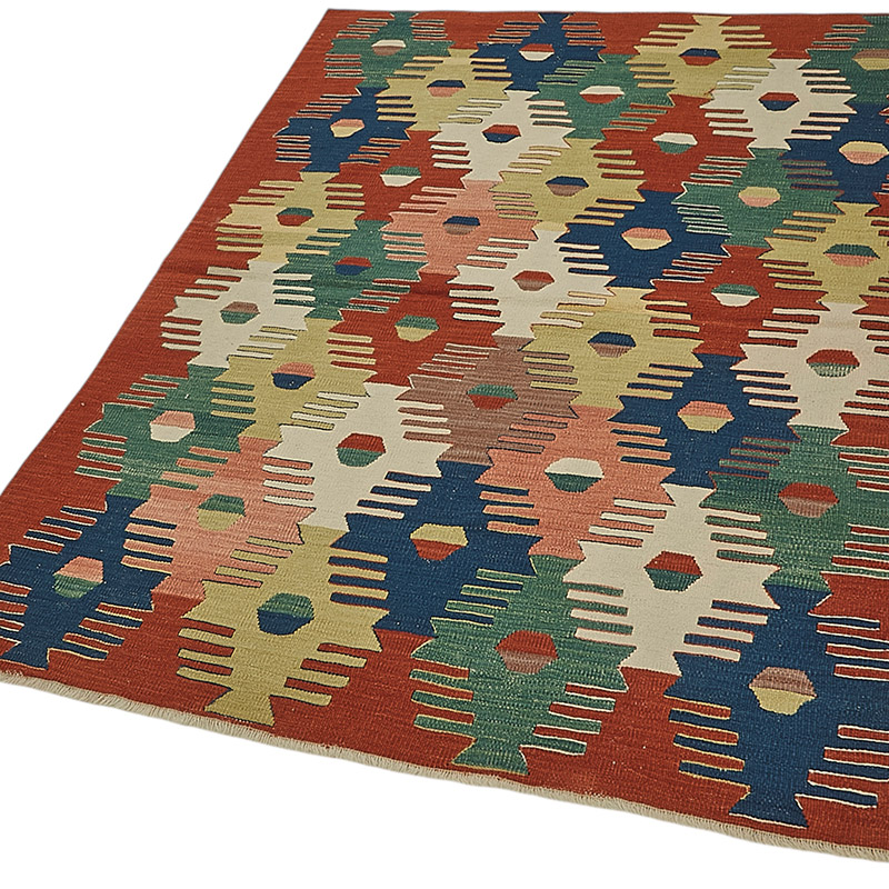 New Turkish Handwoven Kilim Rug - K0092302