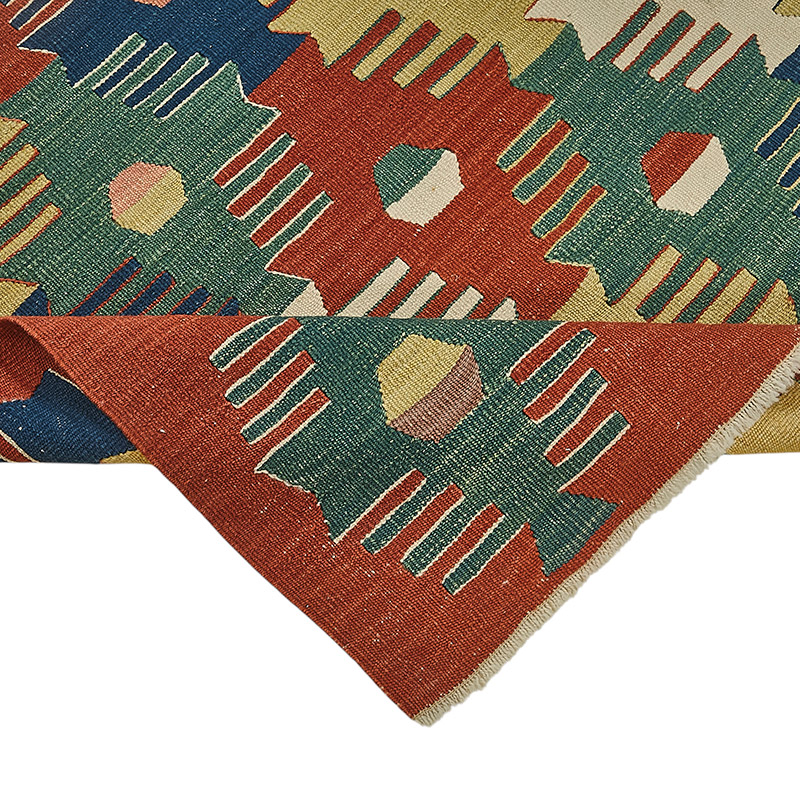 New Turkish Handwoven Kilim Rug - K0092302
