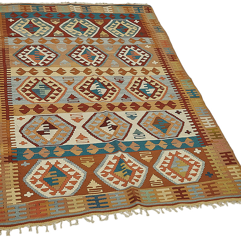 Turkish Handwoven Kilim Rug - K0092305