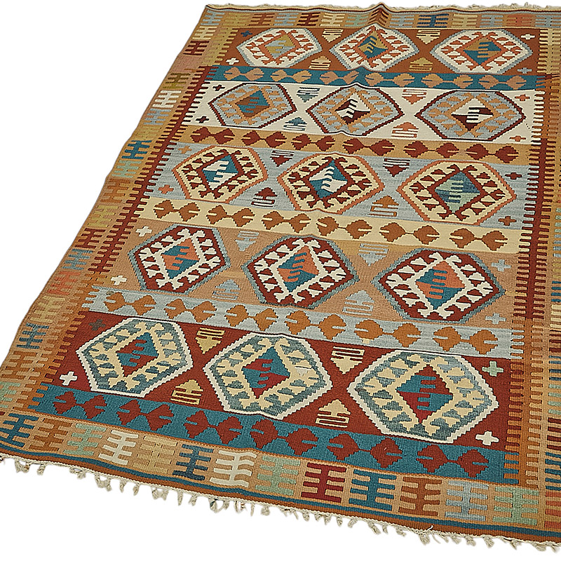 Turkish Handwoven Kilim Rug - K0092305