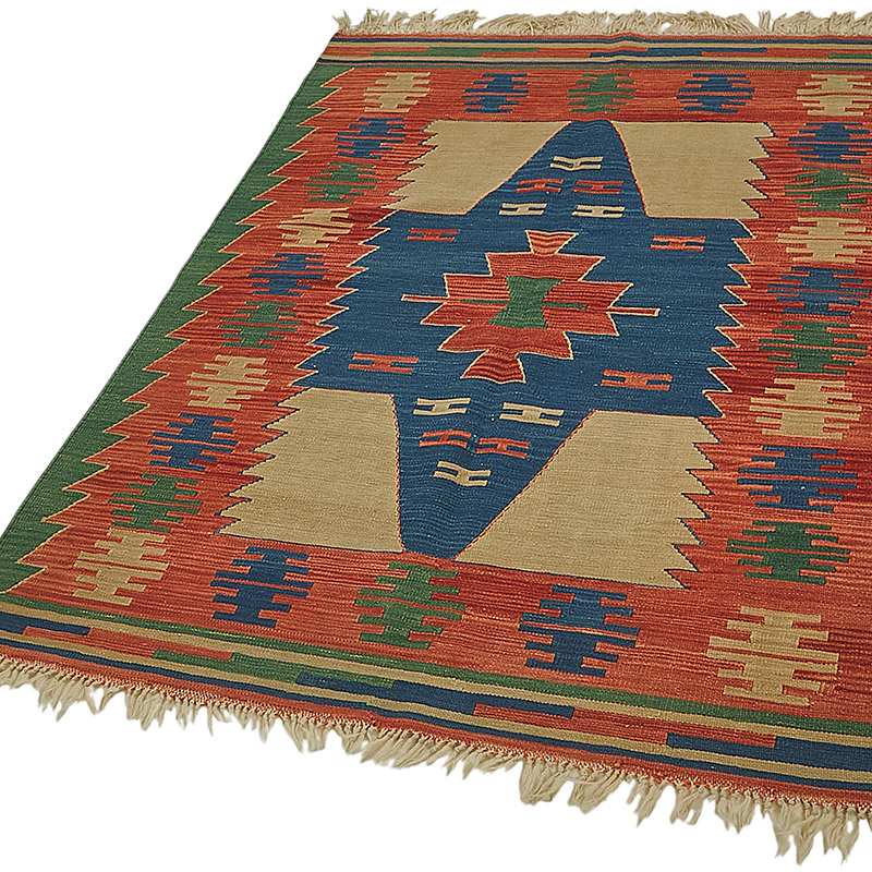 Turkish Handwoven Kilim Rug - K0092308