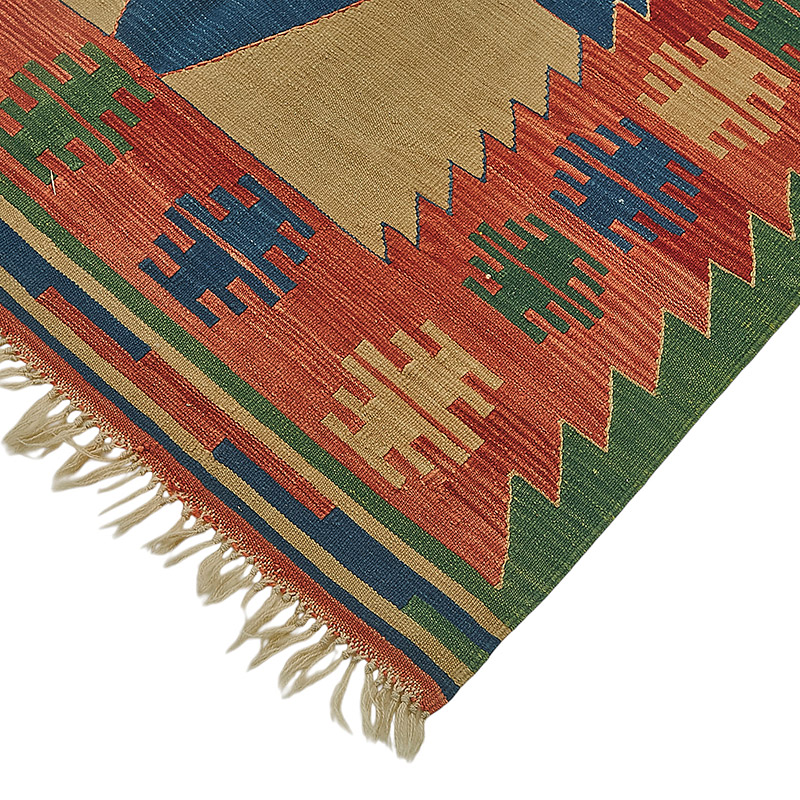 Turkish Handwoven Kilim Rug - K0092308
