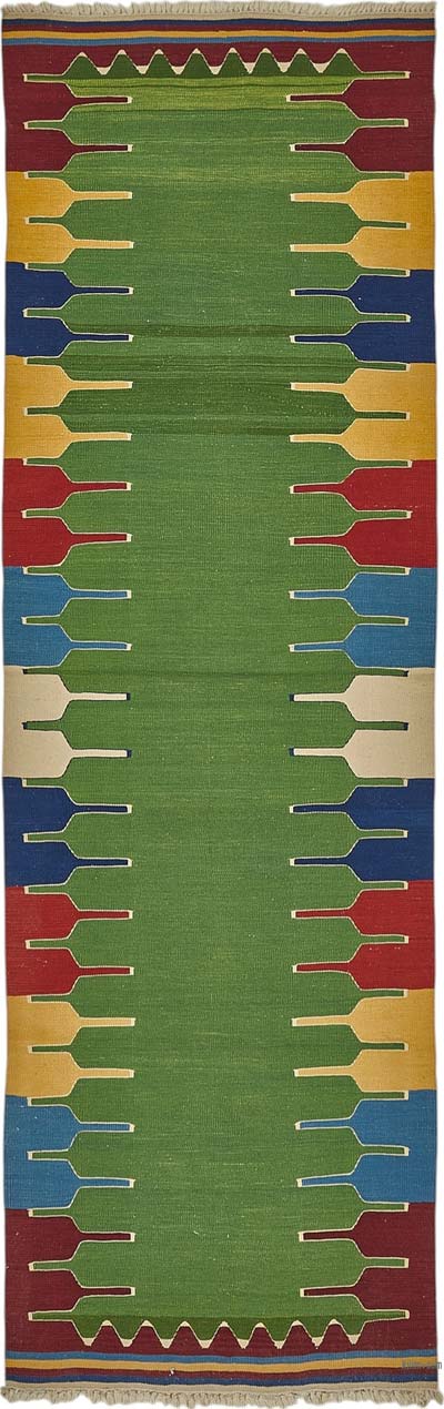 Alfombra de Pasillo Kilim Turca Tejida a Mano