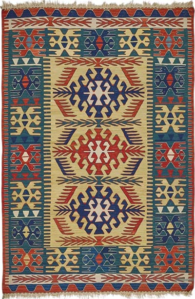 Alfombra Kilim Turca Tejida a Mano
