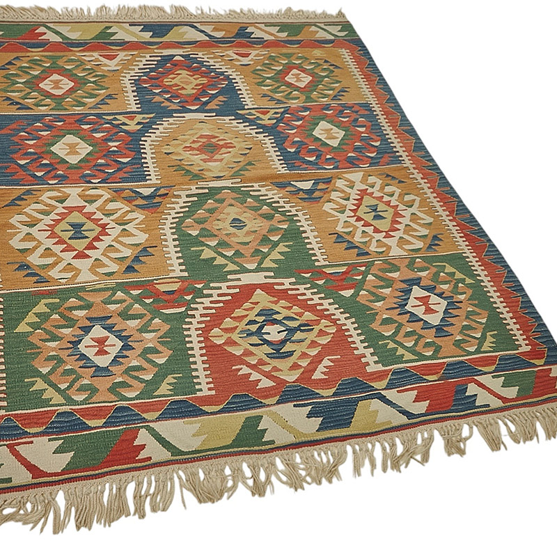 Alfombra Kilim Turca Tejida a Mano - K0092318