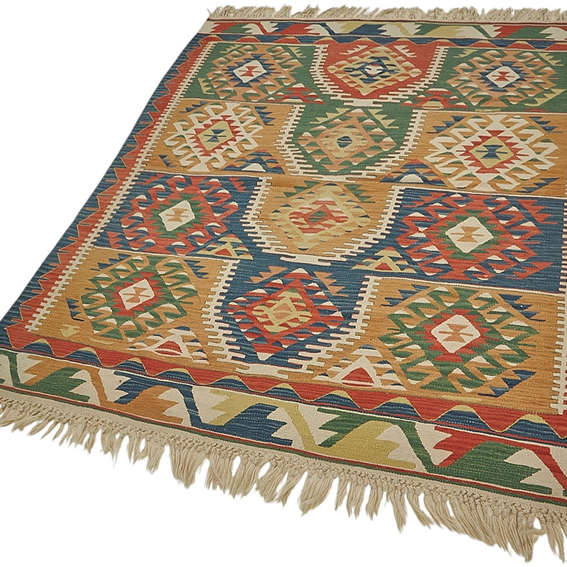 Alfombra Kilim Turca Tejida a Mano - K0092318
