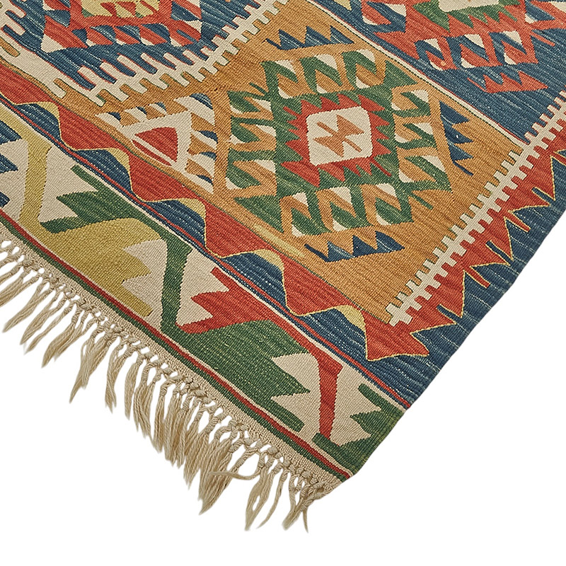 Alfombra Kilim Turca Tejida a Mano - K0092318