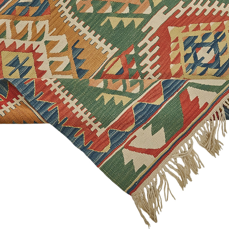 Alfombra Kilim Turca Tejida a Mano - K0092318