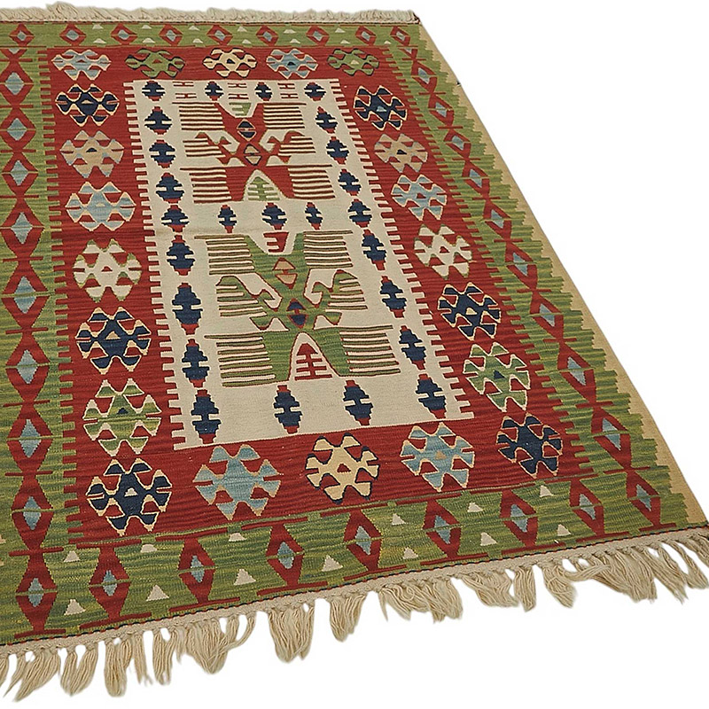 Alfombra Kilim Turca Tejida a Mano - K0092319