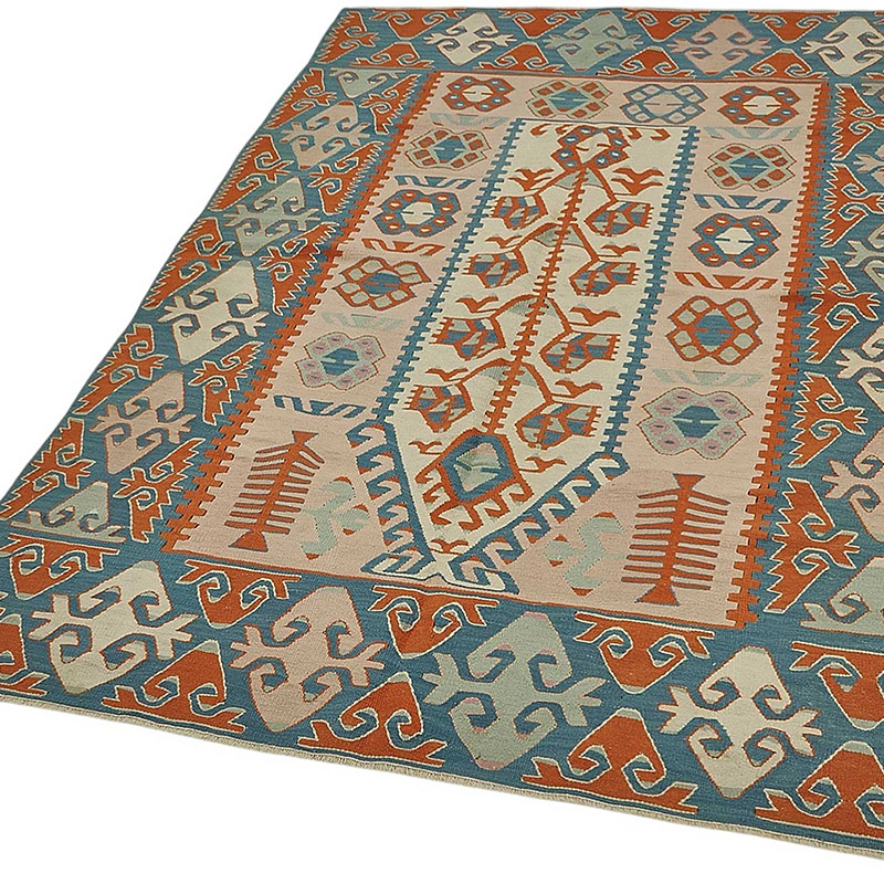 Turkish Handwoven Kilim Rug - K0092326