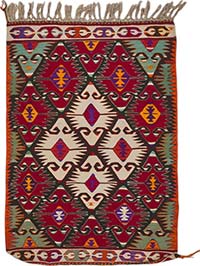 Vintage Mut Kilim Rug - 2' 11" x 4' 1" (35" x 49")