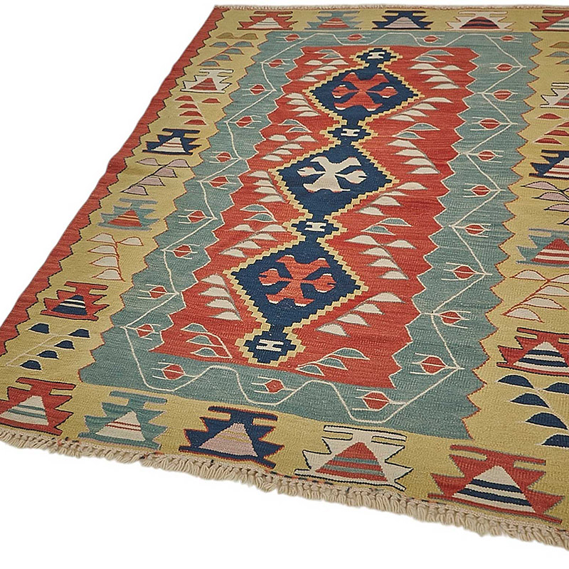 Turkish Handwoven Kilim Rug - K0092336