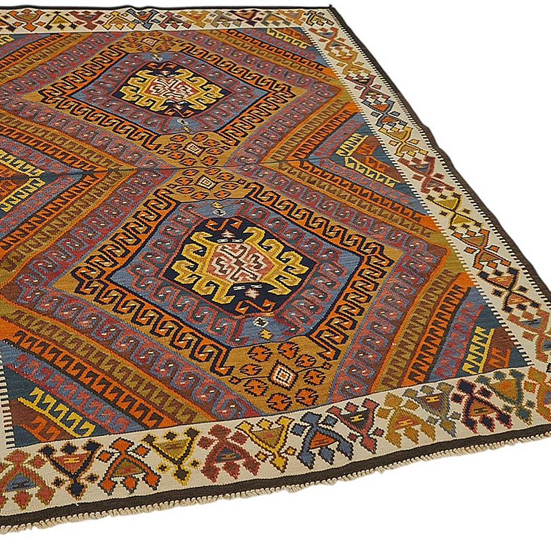 Turkish Handwoven Kilim Rug - K0092337