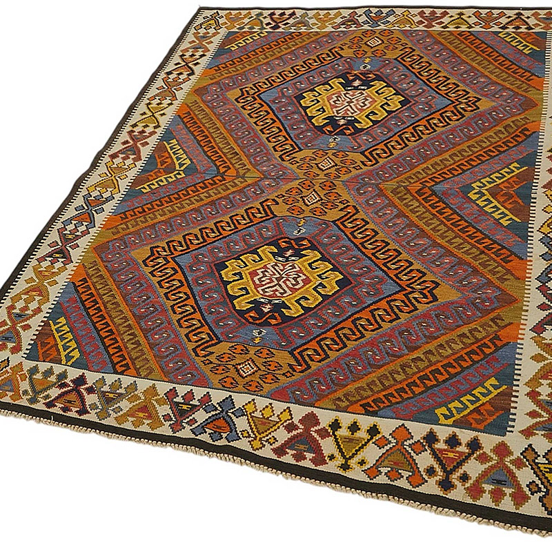 Turkish Handwoven Kilim Rug - K0092337