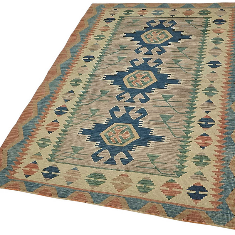 Turkish Handwoven Kilim Rug - K0092338