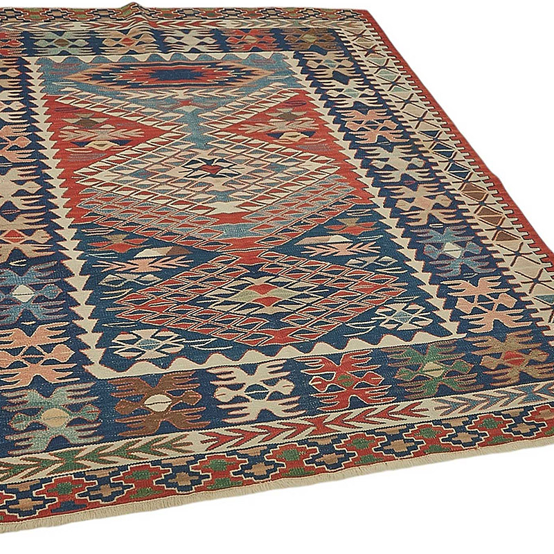 New Turkish Handwoven Kilim Rug - K0092339